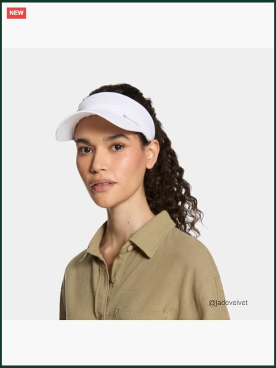 Unisex Cooling Stretch Visor, UPF 50, No-Slip Band, Adjustable
